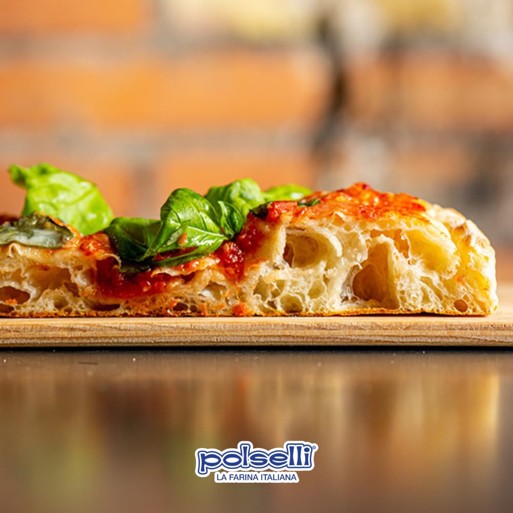 POLSELLI baked pizza with semola crust illustrating crisp edges and chewy interior benefit