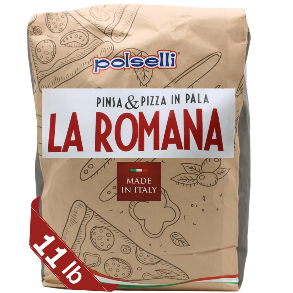POLSELLI front packaging 5 kg showing brand and pinsa flour for consistent baking