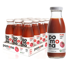 Pomona Organic Juices front packaging showing label and benefits