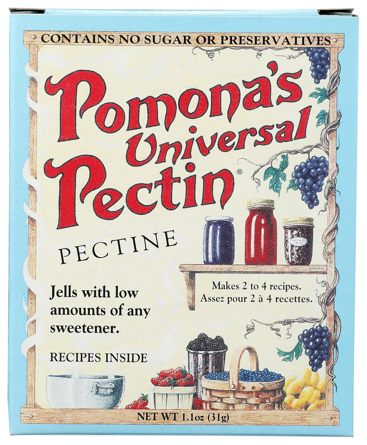 Pomonas front packaging showing six boxes and product identity for easy selection