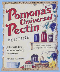 Pomonas front container showing label and jar for reliable low-sugar gelling
