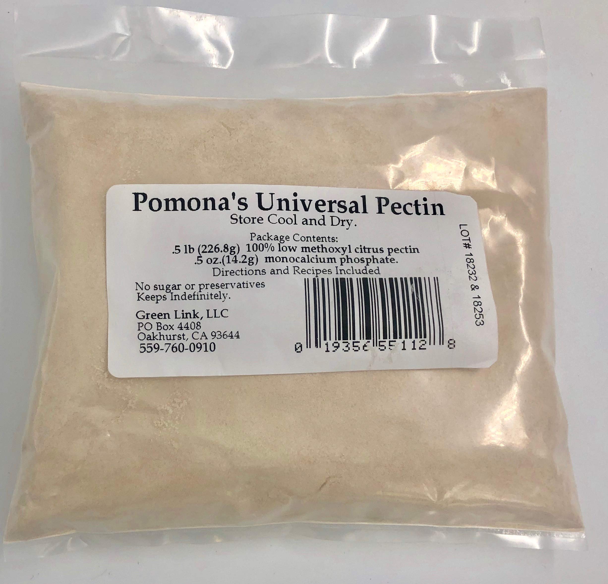 Workstead Industries Pomona's front package showing label and weight, clear packaging for shelf appeal