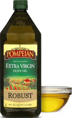 Pompeian bottle front label showing product name and size, clear product identity and benefit