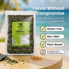 Pono Hawaiian close-up of seaweed and sesame providing texture