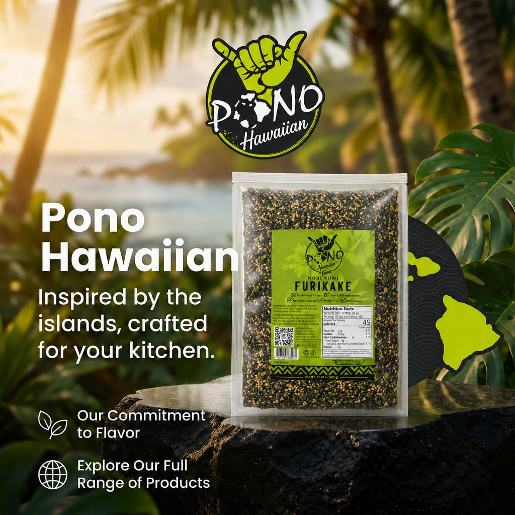 Pono Hawaiian in a home kitchen scene, suggesting everyday versatile use