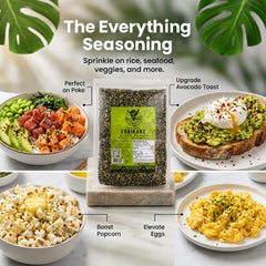 Pono Hawaiian sprinkled on white rice enhancing flavor and color