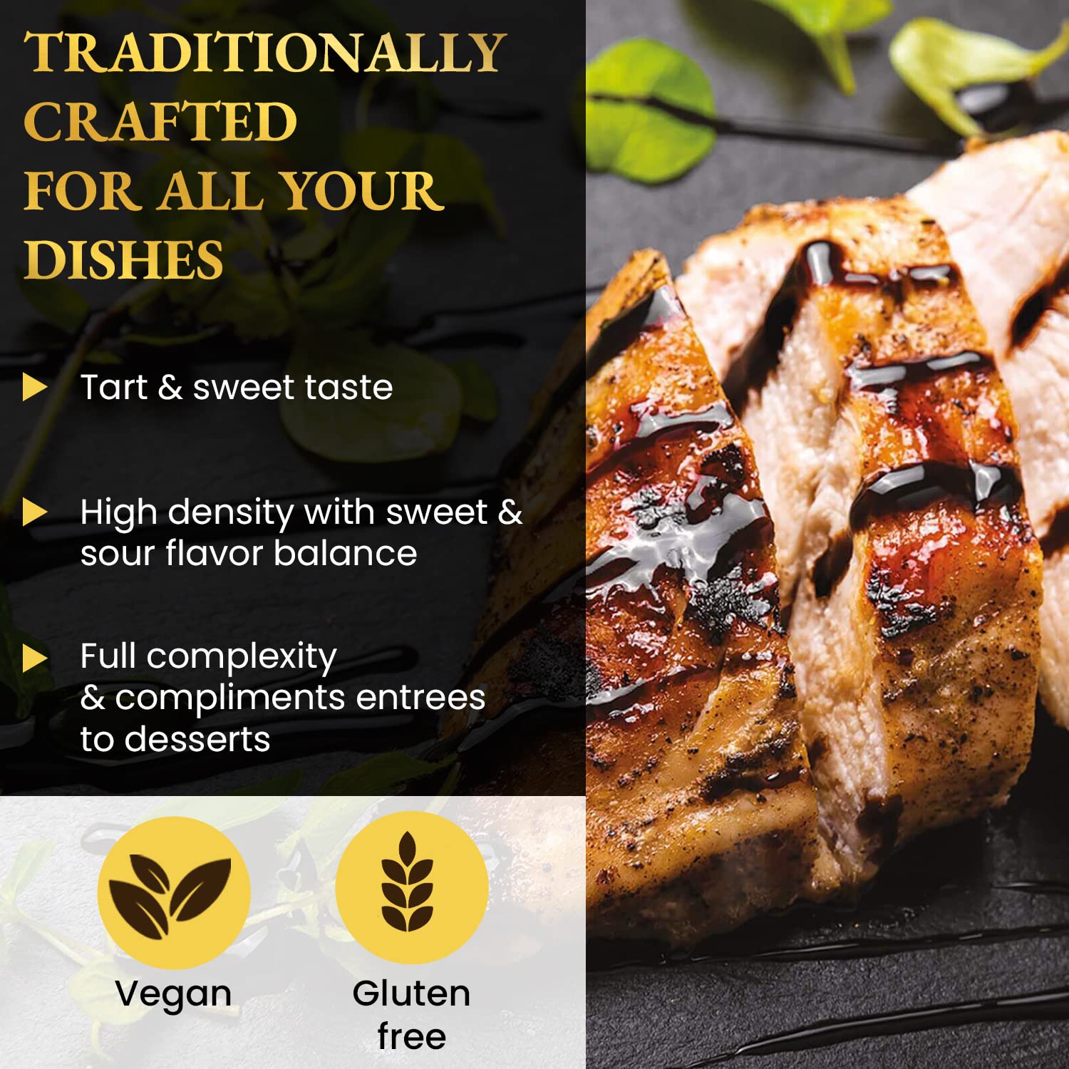 Ponti glaze drizzled on grilled steak for caramelized glaze benefit