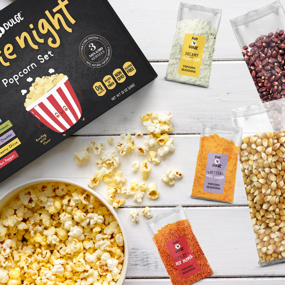 Pop n' Dulge popped popcorn in a single-serve bag ready to eat