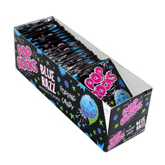 Pop Rocks Blue Razz front packaging shows bright branding and popping candy appeal