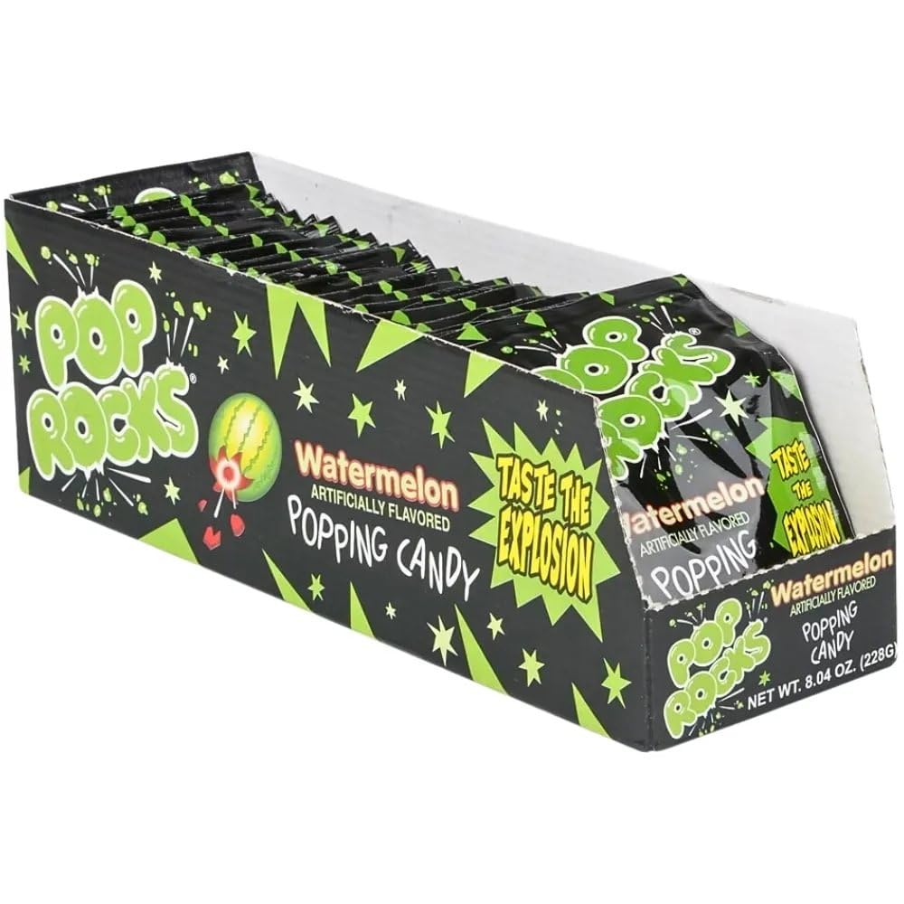 Pop Rocks packet held in hand for scale and easy portability