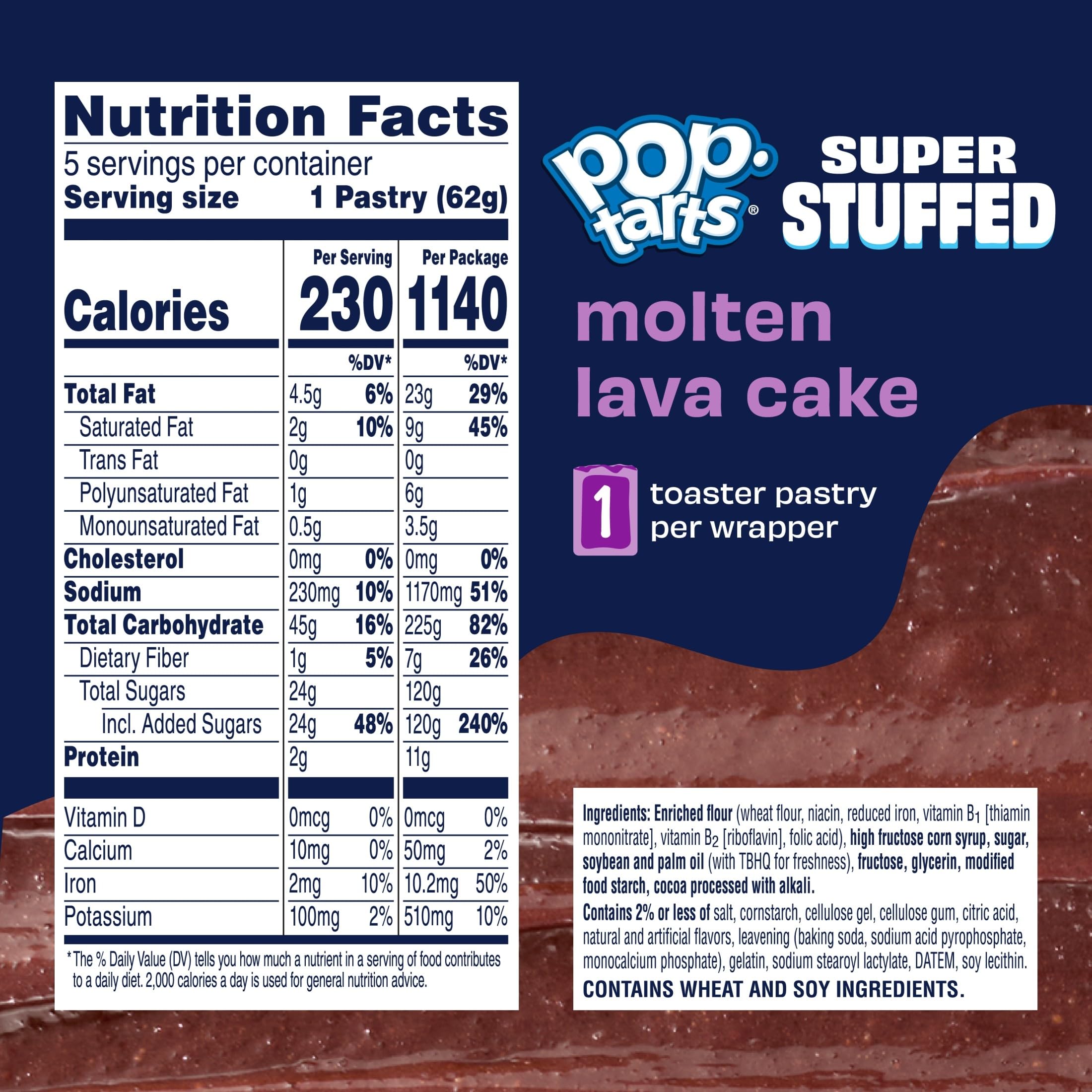 Pop-Tarts molten lava close-up filling with glossy center for richer taste