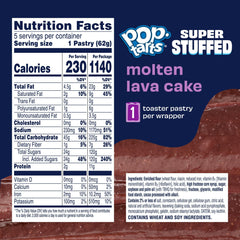 Pop-Tarts molten lava close-up filling with glossy center for richer taste
