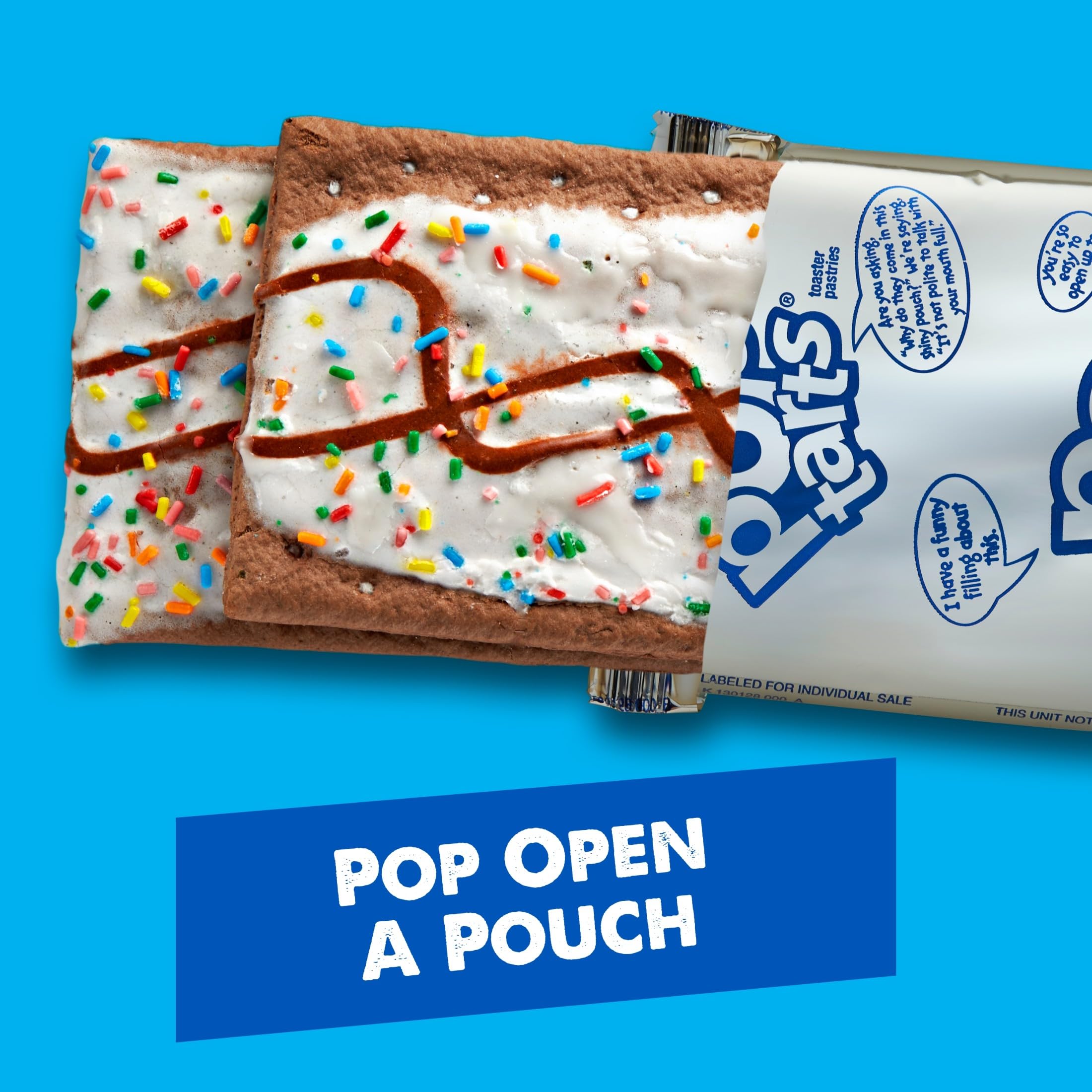 Pop-Tarts nutrition label and ingredients close view, Pop-Tarts informed choices
