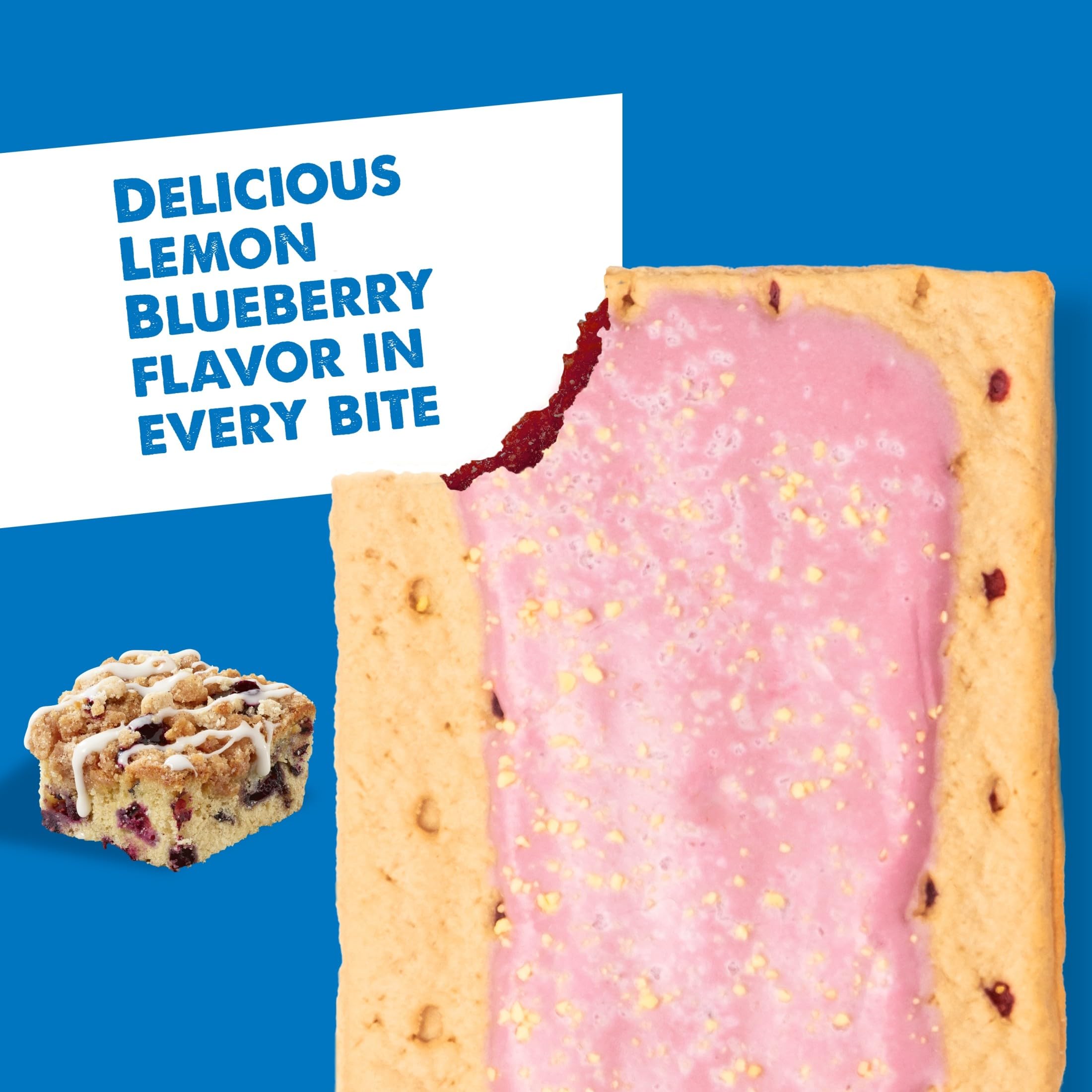 Pop-Tarts crumble topping detail showing crunchy texture contrast
