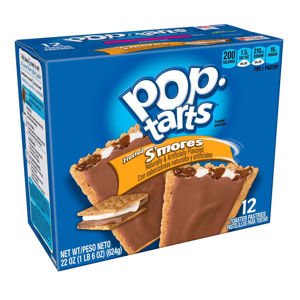 Pop-Tarts frosted s'mores front box showing brand and count for easy identification