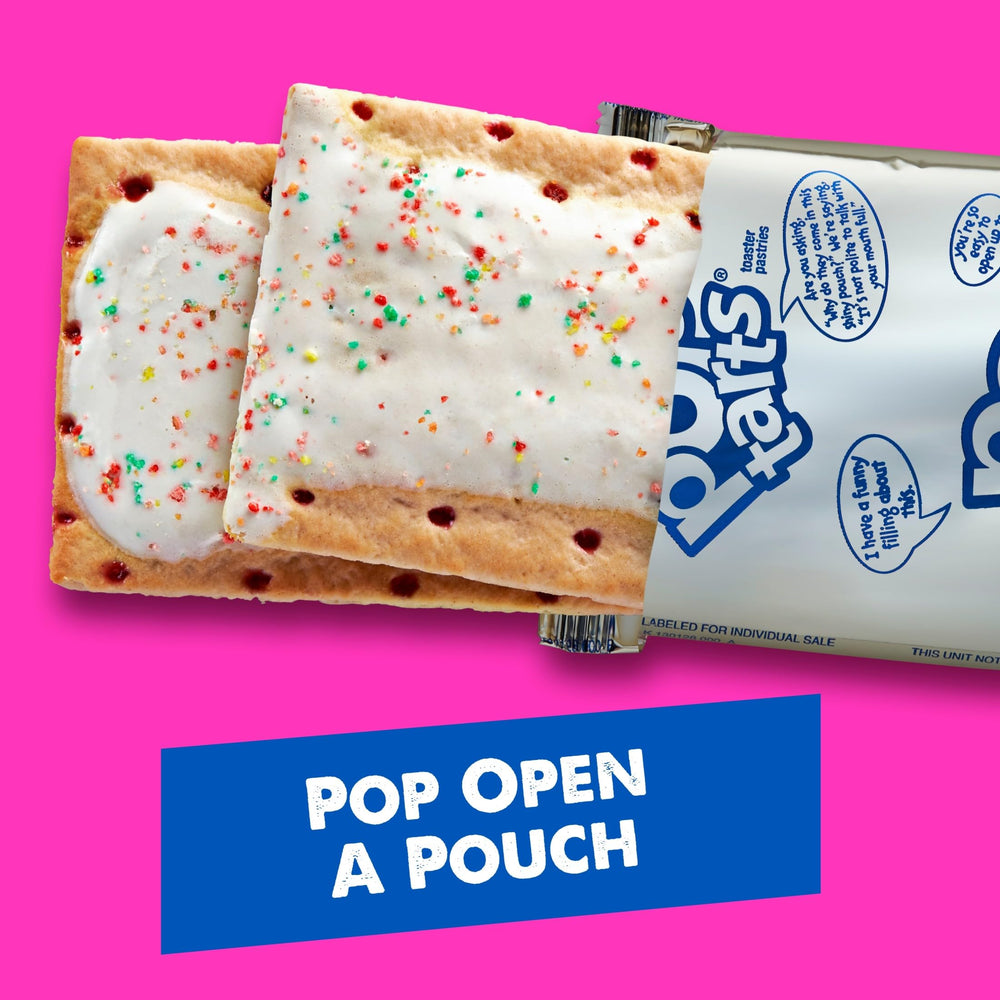 Pop-Tarts nutrition label visible for ingredient and allergen info