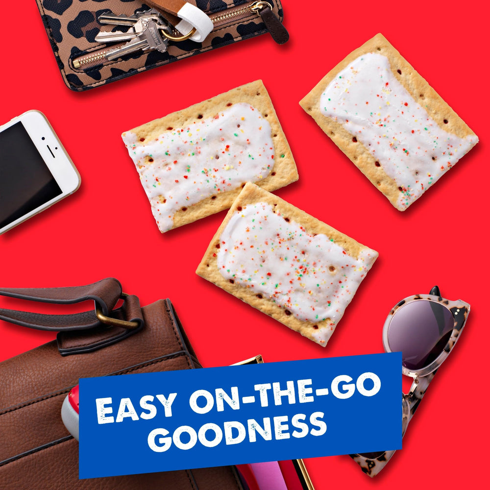 Pop-Tarts served on plate with milk showing brand and simple pairing idea