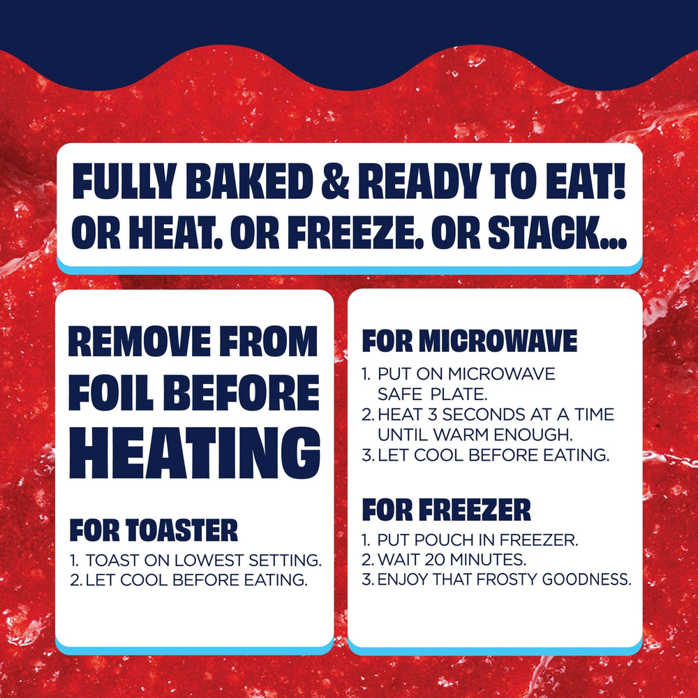 Frozen Pop-Tarts on a plate illustrating firm, portable freezer snack idea
