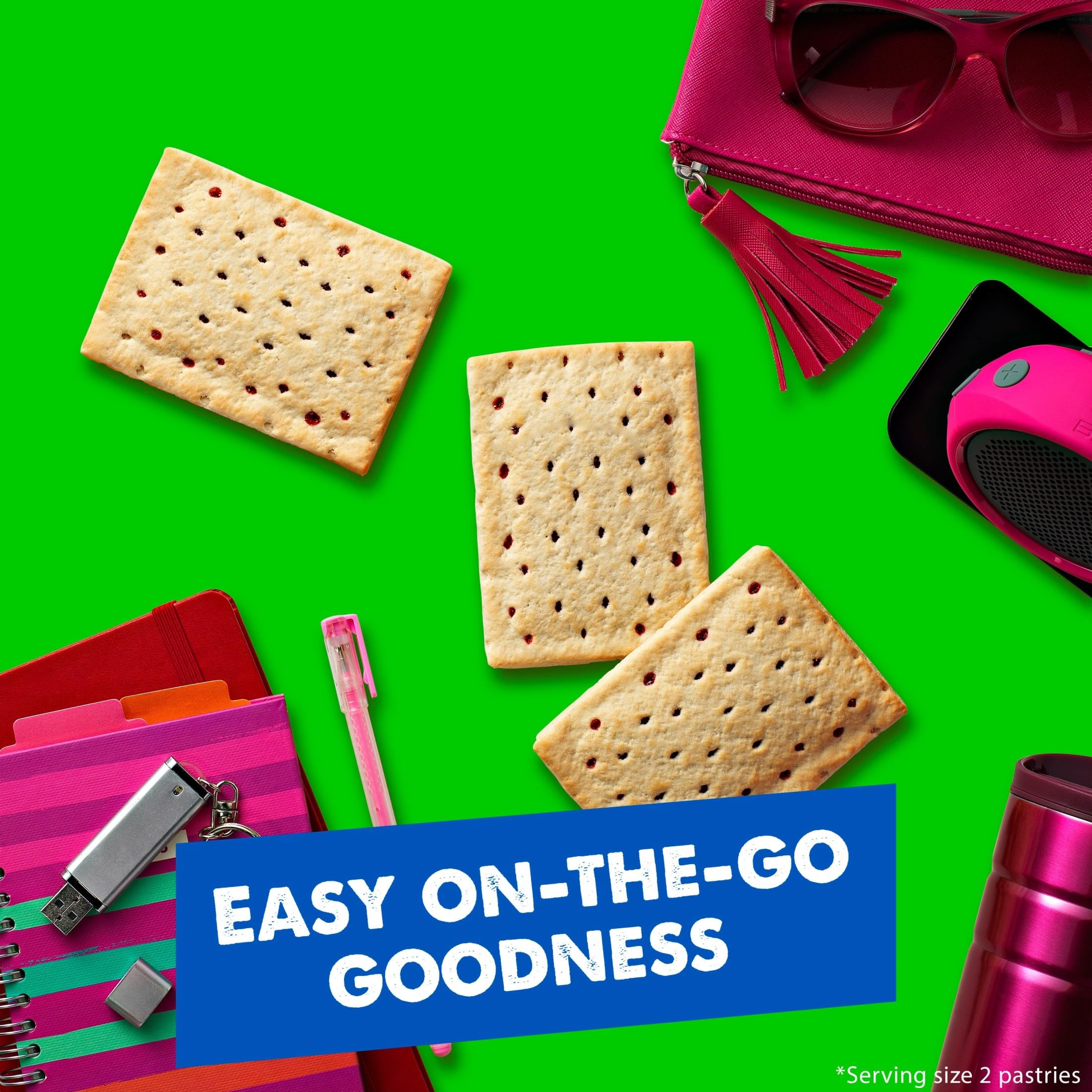 Pop-Tarts pastry on plate after quick microwave for soft texture