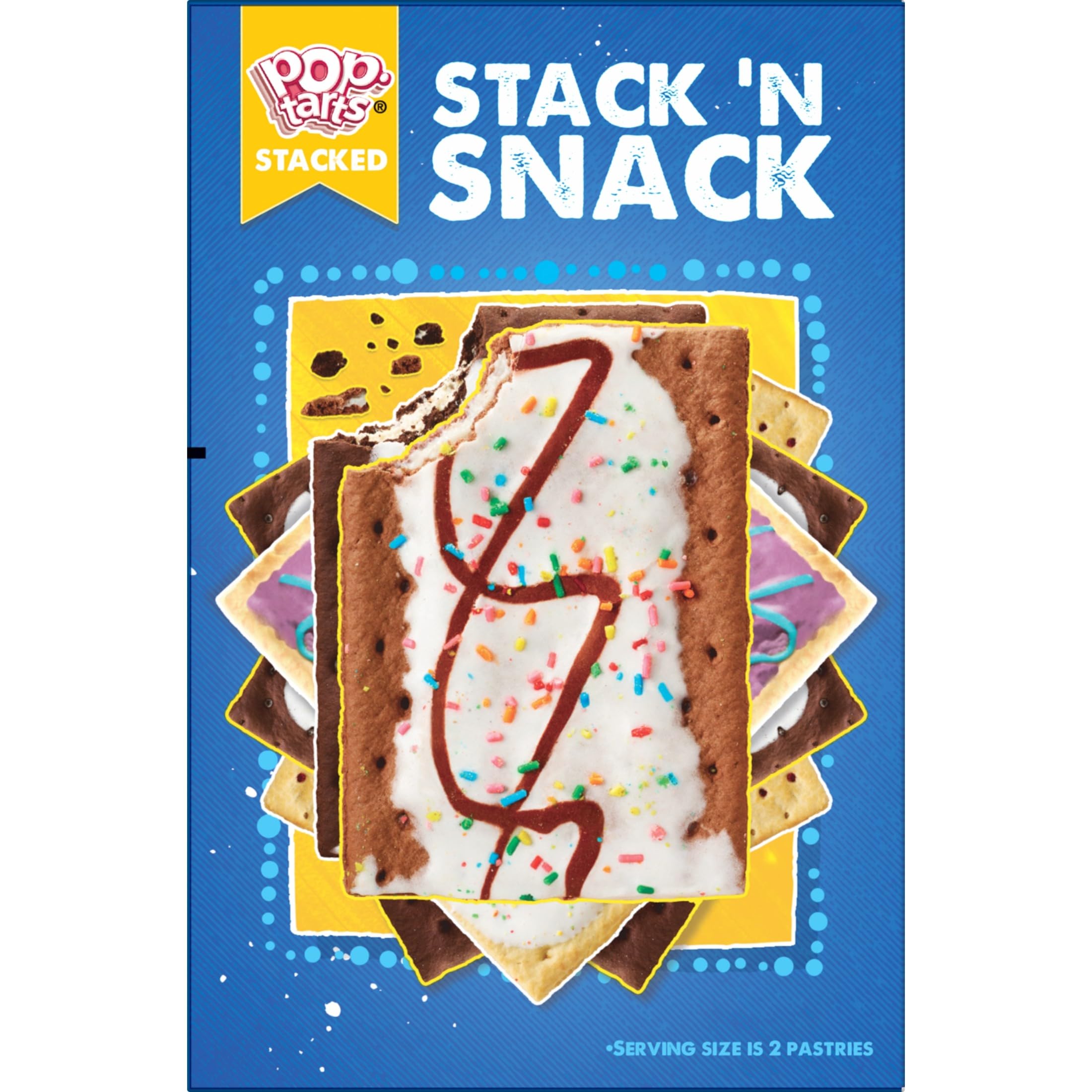 Pop-Tarts stacked in pantry for bulk storage and family supply