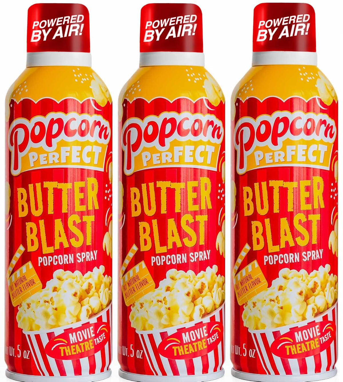 Popcorn Perfect front packaging showing label and 5 oz bottle benefit of convenience