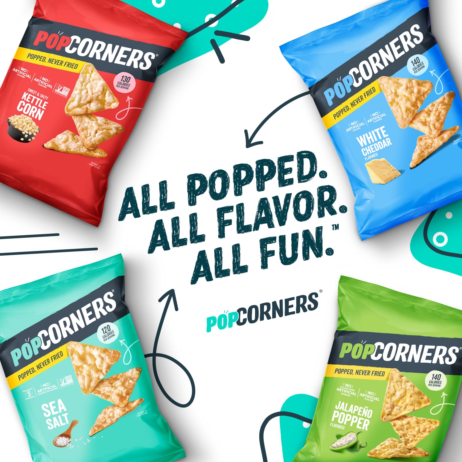 PopCorners size comparison with hand showing single-serve portion control and portability