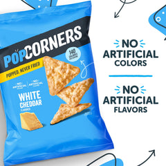PopCorners chip texture detail highlighting airy popped crunch and light seasoning benefit