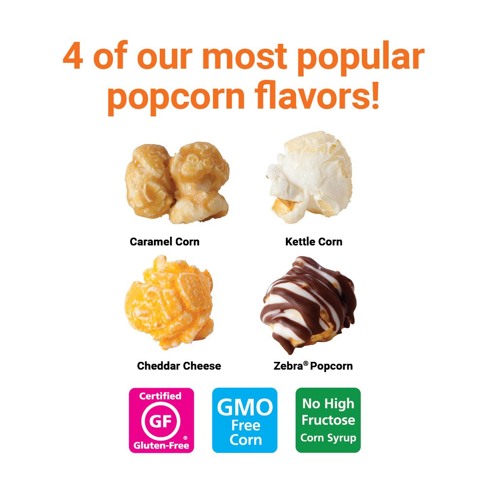 Popcornopolis Cheddar cone detail showing cheesy coating and savory crunch