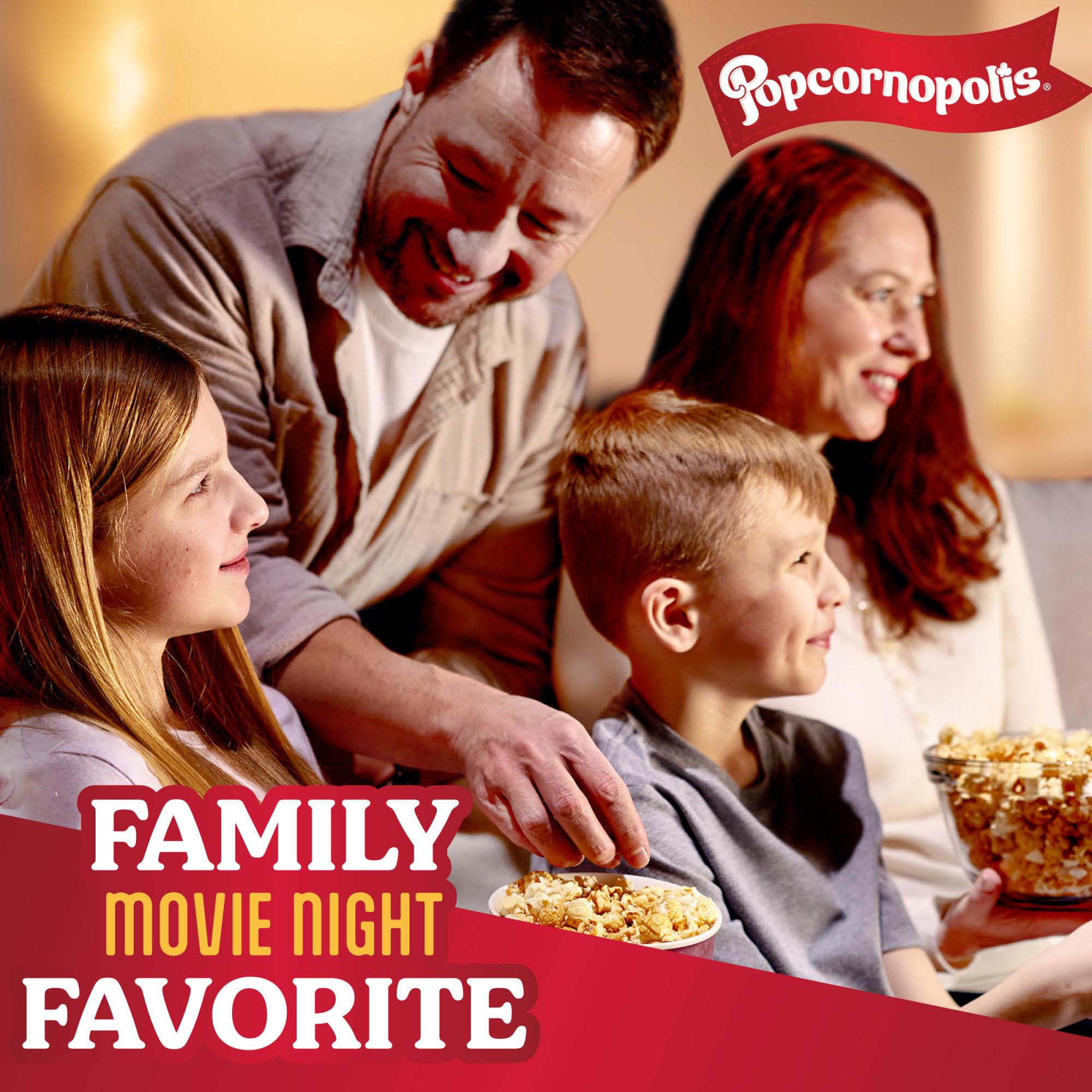 Popcornopolis cones lined up for scale showing portion size and bulk convenience