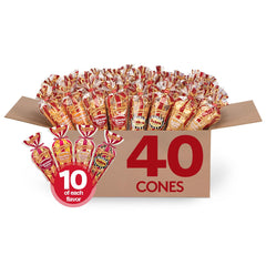 Popcornopolis front box packaging showing 40-count convenience and flavor variety