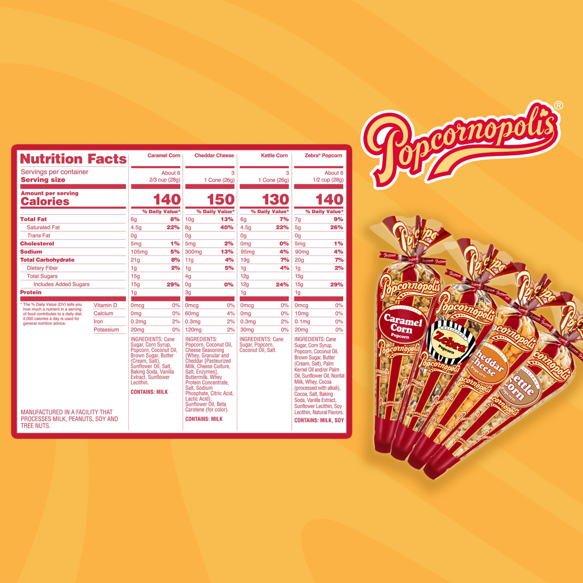 Popcornopolis individual cone close-up highlighting crunchy texture and easy grab-and-go