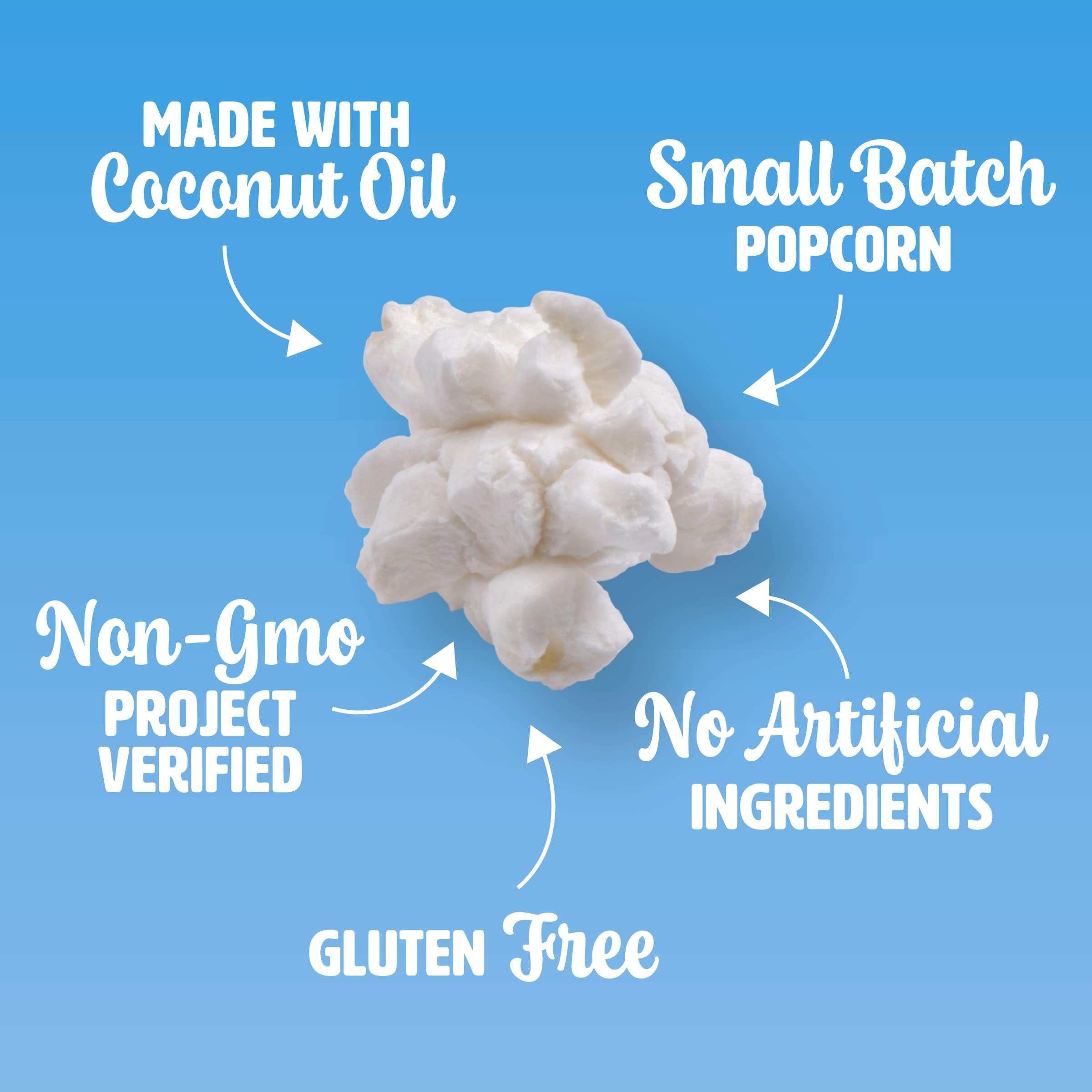 Popcornopolis popped kernels texture showcasing light crunch and simple ingredients benefit