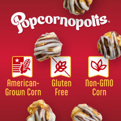 Popcornopolis zebra popcorn close-up of dark and white chocolate stripes offering visual appeal