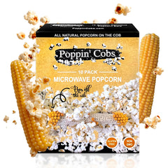 Poppin' Cobs front packaging showing 10-pack and product branding as snack convenience