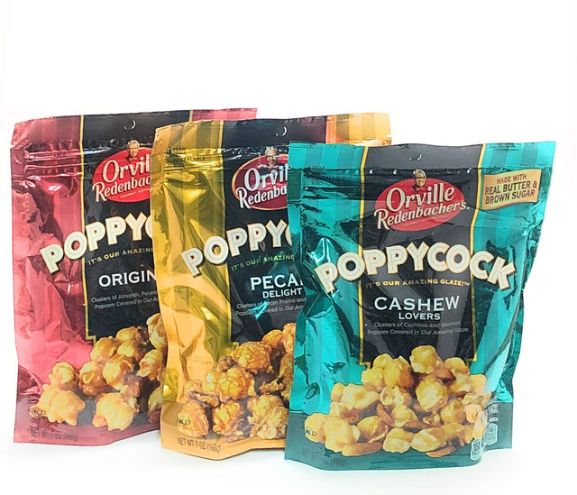 Poppycock gourmet popcorn and nut variety pack