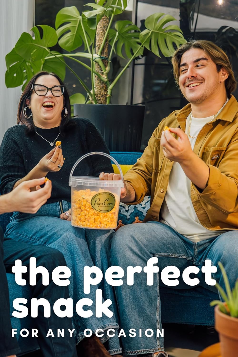 Pops Corn in a serving bowl on a party table ready for guests