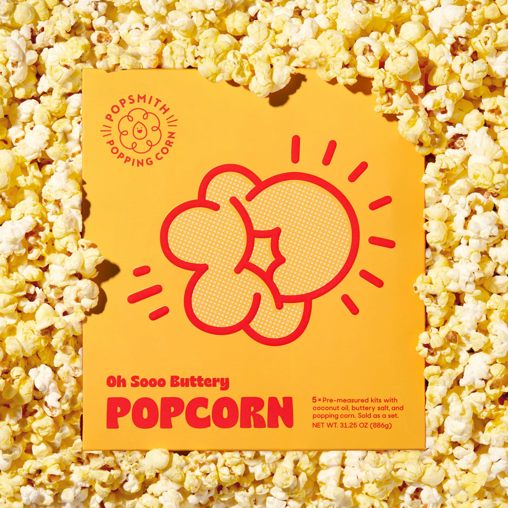 POPSMITH movie night scene with popcorn and snacks illustrating entertaining at home