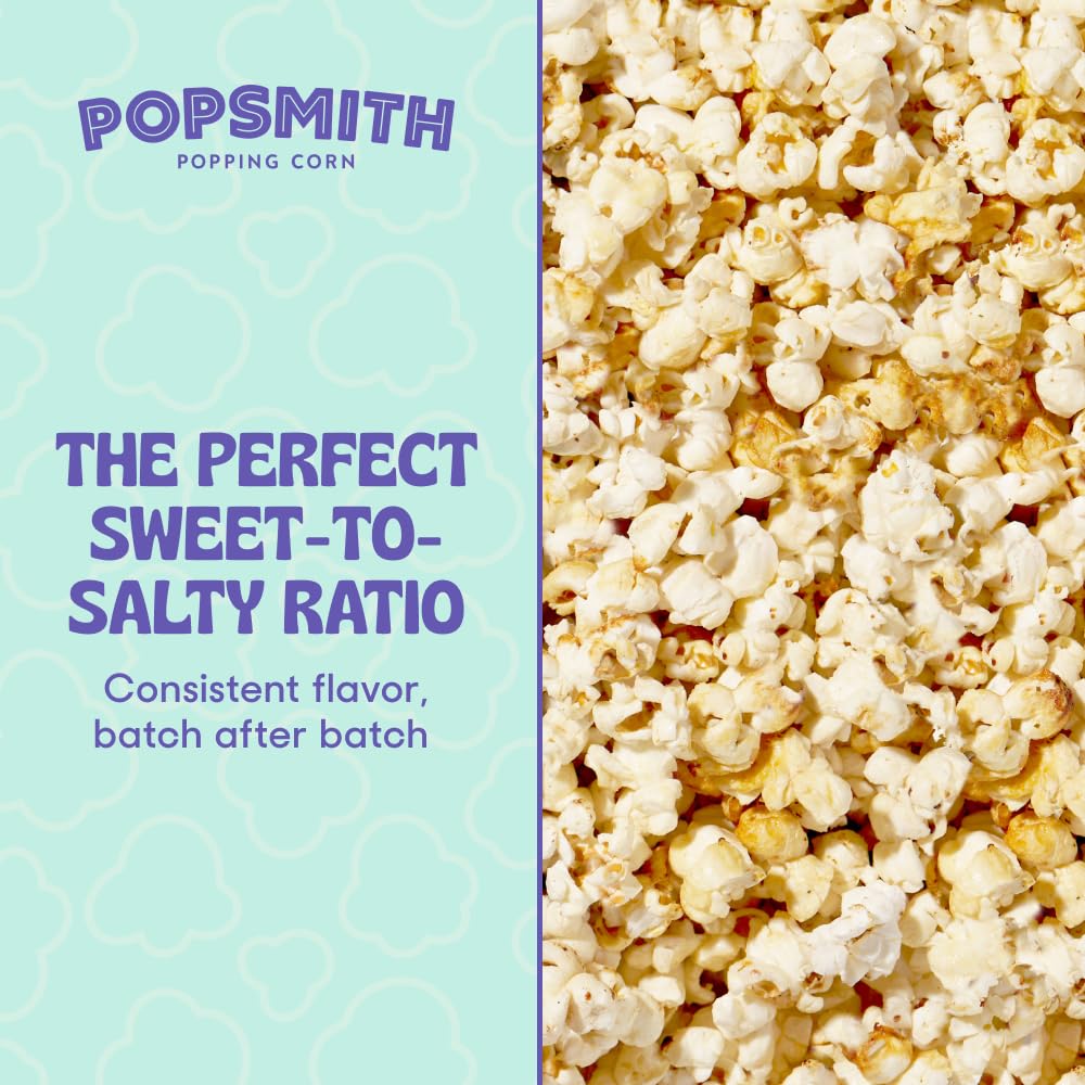 Popsmith seasoning used in stovetop popper for quick home snacks