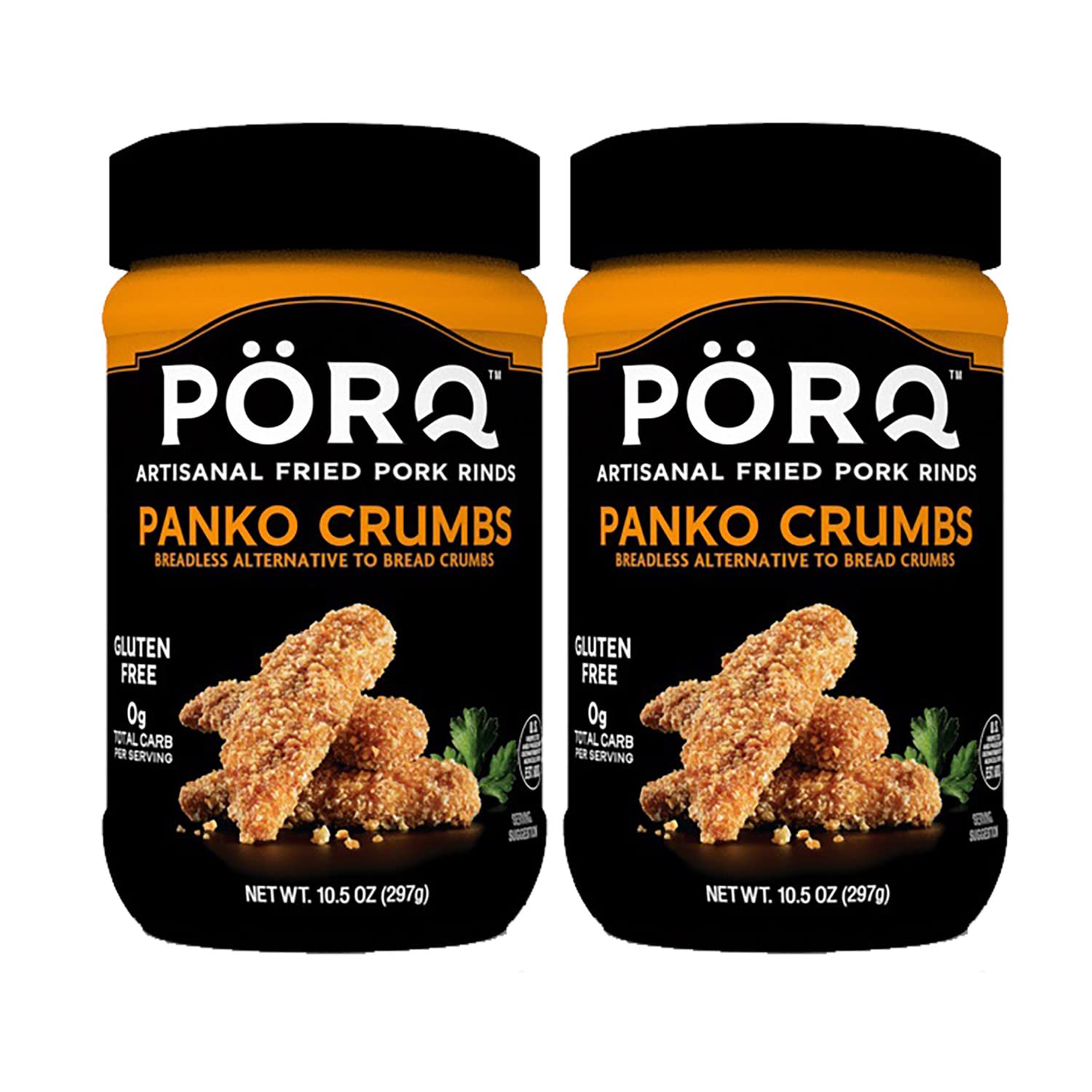 porq panko front packaging shows label and 10.5 oz jar for quick identification and convenience