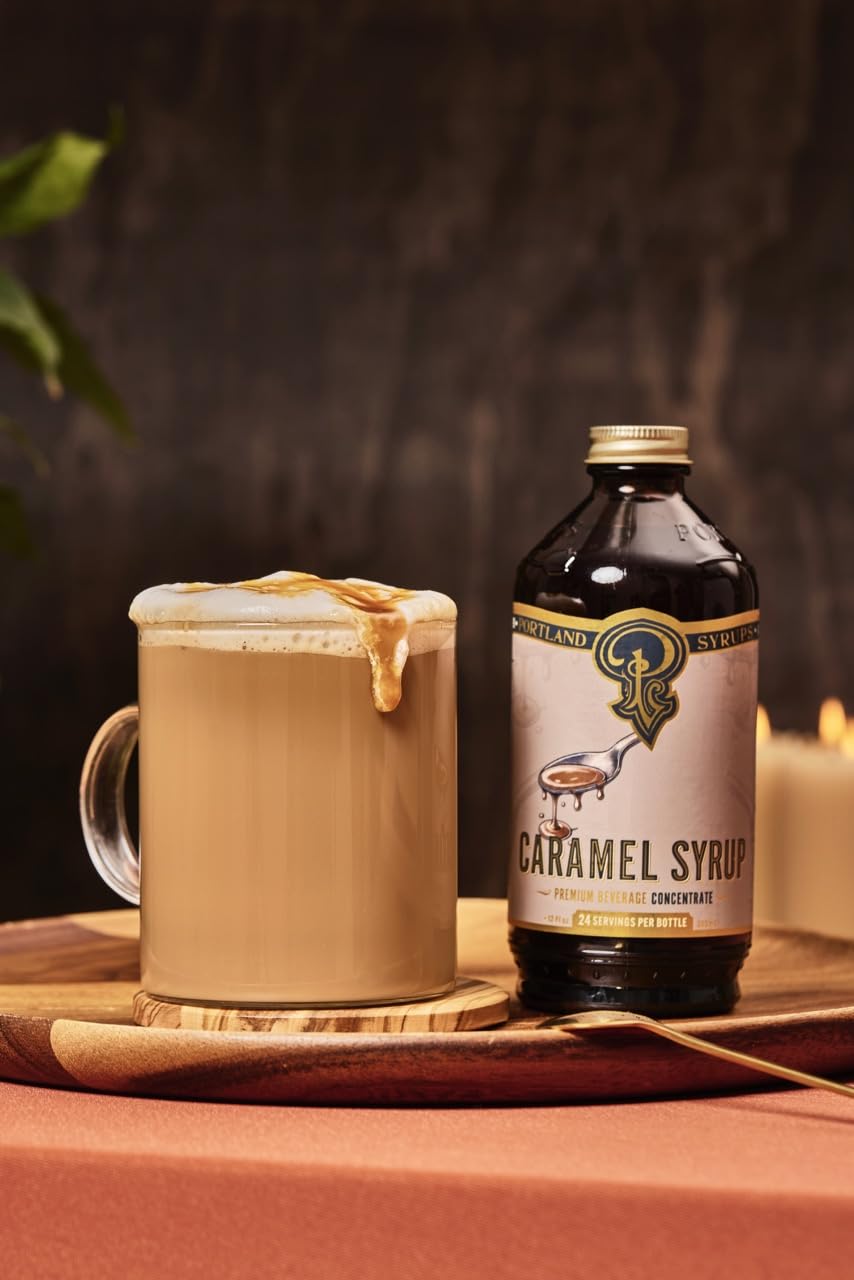 Portland Syrups close-up syrup texture highlighting smooth caramel richness