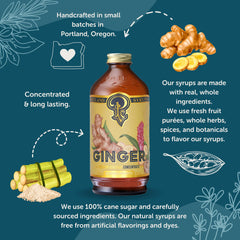 Portland Syrups ginger cocktail on ice demonstrating a ready-to-serve drink