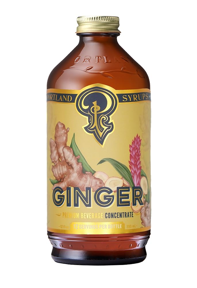 Portland Syrups bottle front view showing clean packaging and bold ginger flavor