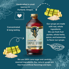 Portland Syrups added to iced coffee for instant, even sweetness and no graininess