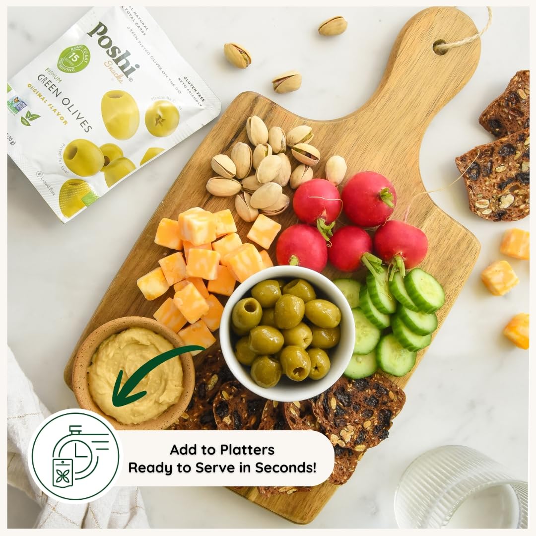 Poshi snack packs in a picnic scene offering convenient outdoor snacking