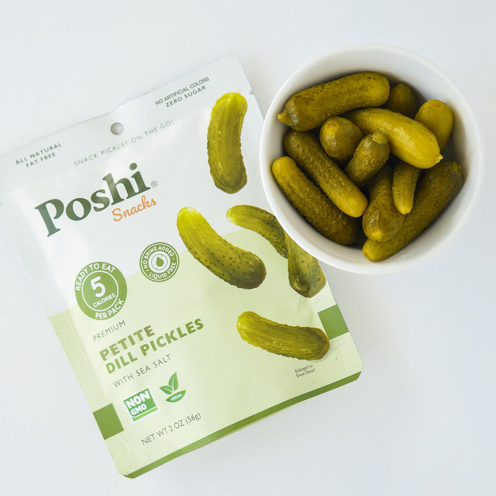 Poshi close-up of pickle texture highlighting crisp crunch and fresh appearance
