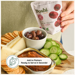 Poshi multiple pouches lined up showing variety and grab-and-go convenience
