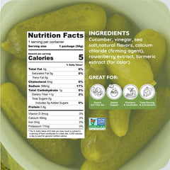 Poshi single-serve pouch opened displaying a ready-to-eat pickle for mess-free snacking