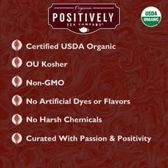 Brewed cup of Island Breeze rooibos by Positively Tea offering a warm, soothing sip