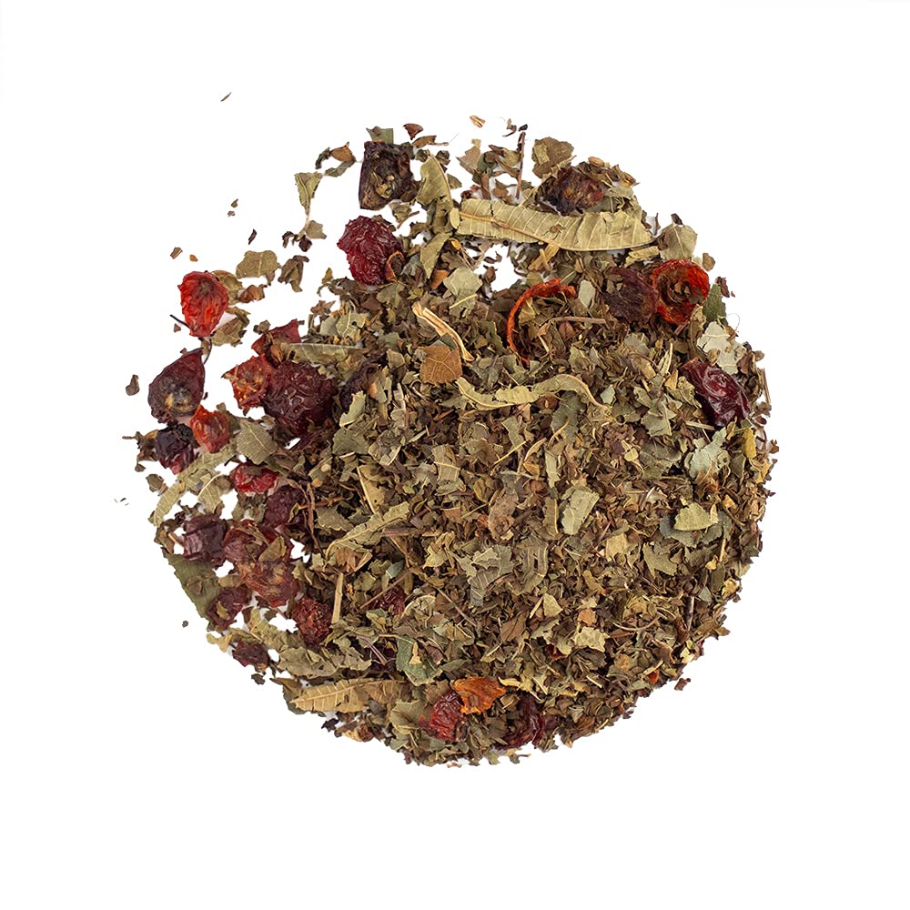 Label close-up showing Organic Positively Tea USDA Organic and Kosher certifications for quality assurance benefit