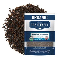 Organic Positively Tea front tin showing brand and label for easy identification